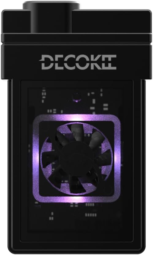 M.2 NVMe SSD Enclosure, 2230 Form Factor, USB 3.2 Gen2, RGB LED, Active Cooling, Compatible with iPhone 15/16, Steam Deck, PS5 (Black)