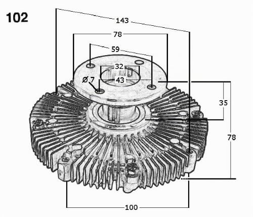Japanparts VC-102 Embrague, ventilador del radiador