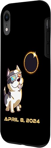 Vista 17 de iPhone 15 Total Solar Eclipse April 8 2024 Totality Dog Pitbull Case