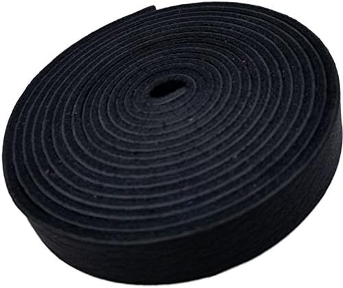 TOFL Genuine Top-Grain Leather Strap | 72 Inches Long | 1/2 Inch Wide | 1/16 Inch Thick (4-5 oz) | 1 Leather Strip for DIY Arts & Craft Projects, Clothing, Jewelry, Wrapping | Black