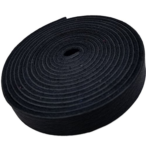 Tofl Genuine Top-Grain Leather Strap | 72 Inches Long | 1/2 Inch Wide | 1/16 Inch Thick (4-5 Oz) | 1 Leather Strip For Diy Arts & Craft Projects, Clothing, Jewelry, Wrapping | Black #TOP27