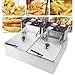 Produktbild Friteuse Elektro Fritöse Doppel Gastro Fritteuse Edelstahl Fritoese mit Frittierkorb, 12 Liter, 5000 Watt
