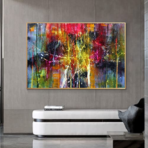 Peintures sur le mur toile photos d'art abstrait moderne coloré 60x90cm