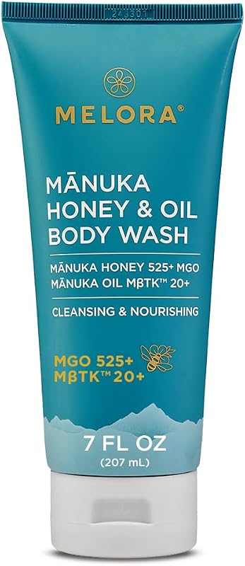 MELORA Sabonete líquido corporal com mel e óleo de Manuka, 210 mL