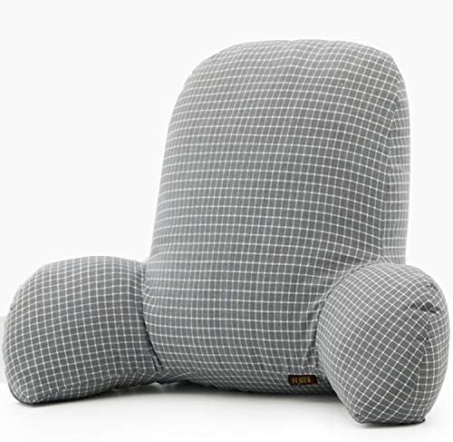 Cotton Reading Pillow - Best Bed Pillow with Arm Reading Bed - Perfect for teens,and kids - by wwang(Gray lattice)