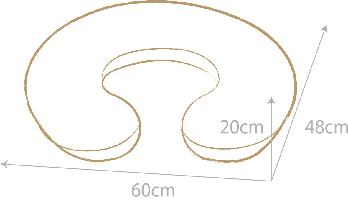 Mother hood Stillkissen Premium aus Baumwoll-Velour, Öko Tex Standard 100, hellgrau