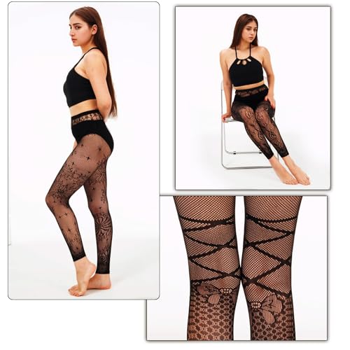 6 Pairs Fishnet Tights Stockings for Women Black Mesh Tights Net Stockings Sexy Fishnets Leggings for Party2