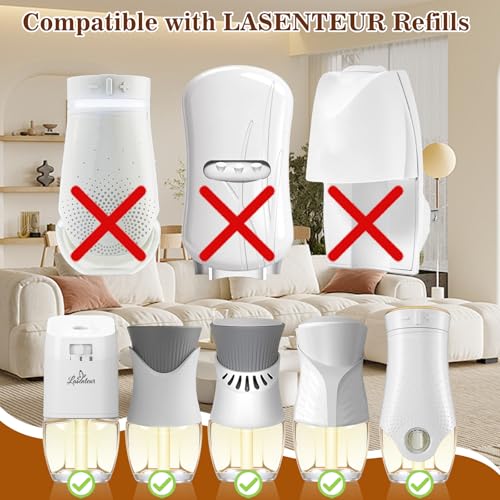Plug In Air Freshener Refills for Home, 12 Count 7.92 FL OZ, Spruce, Caramel, Espresso & Raspberry Cinnamon Summer Scents for Bathroom & Office, Bedroom, Compatible with Air Wick & Glade — view 2