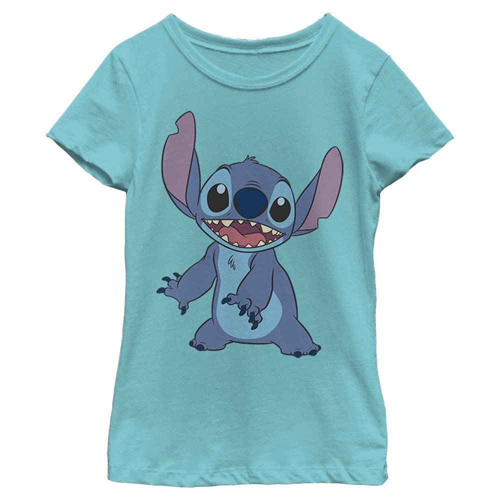 Disney Lilo & Stitch Basic Stitch Girl's Solid Crew Tee