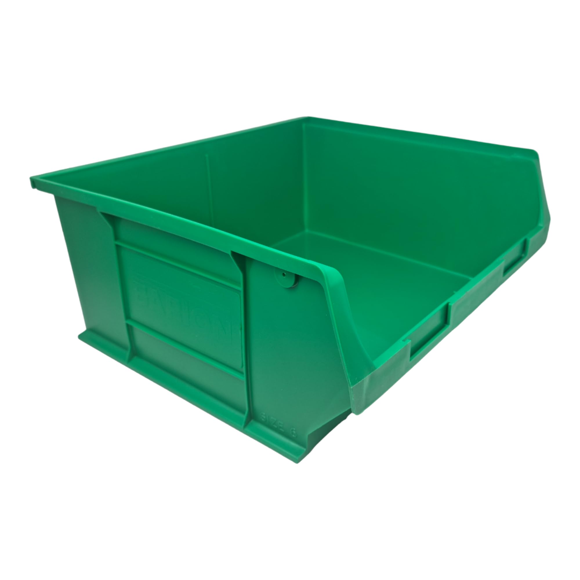 Green Storage Lin Bins | Tool Organiser Bin | Stackable Boxes for Garage | Wall Hanging Box | DIY Storage | Plastic Drawers (XL-375x420x182mm) (1 Bin) โ image 1