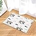 Produktbild gohebe Asiaten Tiere Decor indischen Panda Bär mit Federn für Kinder Bad Teppiche rutschhemmend Fußmatte Boden Eingänge Innen vorne Fußmatte Kinder Badematte 39,9x59,9cm Badezimmer Zubehör