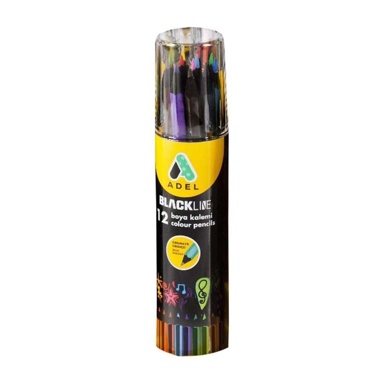 Adel Blackline - Lápices de pintura metálica, paquete de 12, tubo