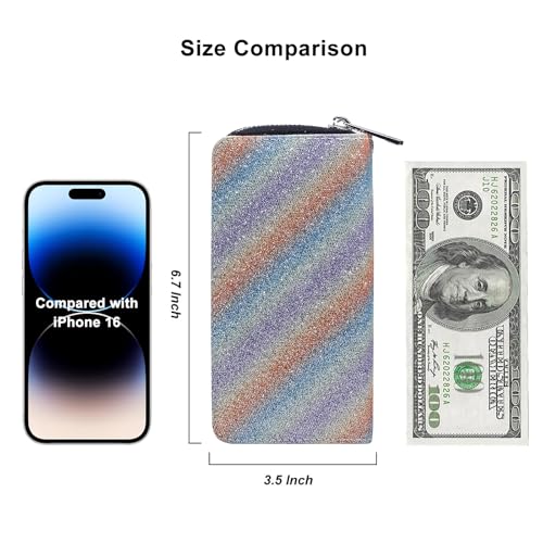 Image of Double Zipper Wallet for Woman Clutch Purse with Cell Phone Holder for Smartphone /Card /Coin /Cash