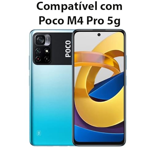 Capa Capinha Carteira Para Xiaomi Poco M4 Pro 5g Tela 6.6 Case Couro Flip Wallet 360 (Preta)