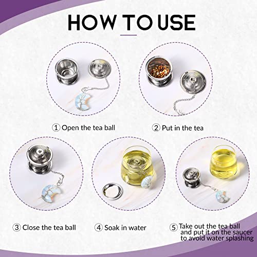Tea Infusers For Loose Tea 3 Sets Loose Leaf Tea Steeper Tea Strainer Stainless Steel Tea Ball For Loose Tea Holder Tea Mesh Strainer Tea Filters With Drip Trays And Pendant (Novelty Style) #TOP3
