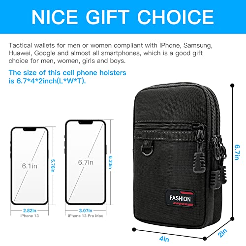 Yinhexi Phone Holster Bag Molle Waist Pouches, Small Tactical Duty Belt Backpack Pouch, Cell Phone Pouch Carrying Case Card Holder For Men And Women (Black-01) #TOP2