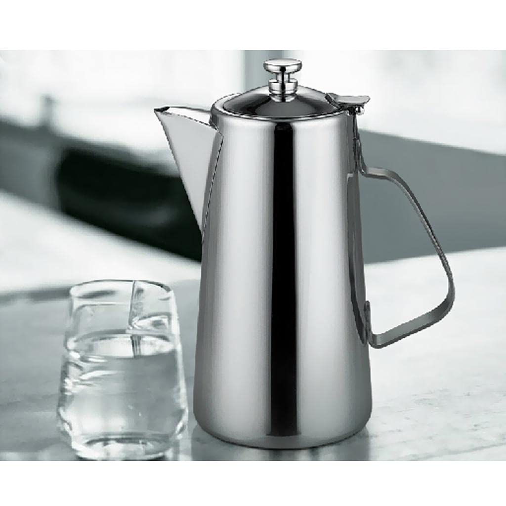 Edelstahl-Teekanne mit Deckel for Wasser, Tee, Limonade, Milchaufbewahrung, 2 l
