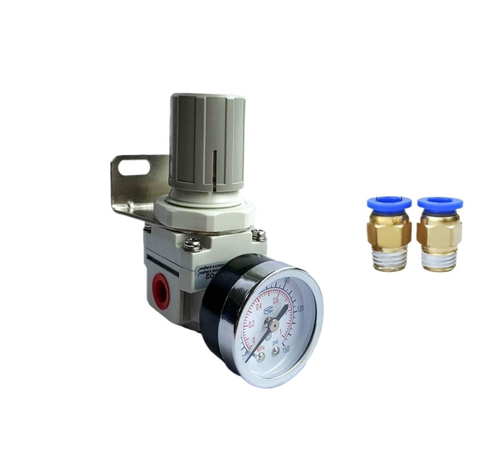 VSPPJYFG AR2000-02 Pneumatic Compressed Air Source Processor Air Pressure Regulating Relief Valve 1/4"(AR2000-02 PC8-02)