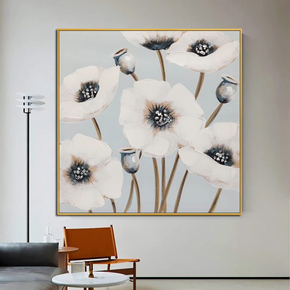 Couteau abstrait floral texturé pour habiller un mur de salon
