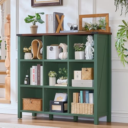 Joaxswe 9 Cube Storage Organizer, Farmhouse 47 Inch Wide Vintage