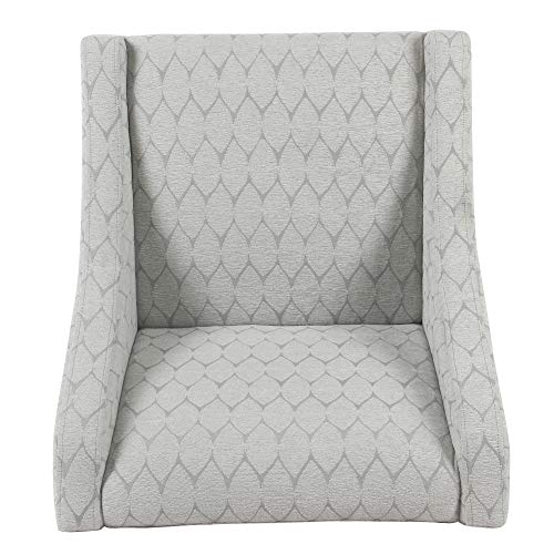 Image of HomePop Classic Swoop Arm Accent Chair - Gray Leaf