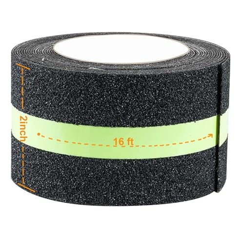 Image of MASTANO Heavy Duty Premium Luminous Anti-Slip Tape Glow in The Dark Traction Tape for Walkways Stairs for Steps,Floors,Boats, Stairs, Ramps, Indoor, Outdoor Size : 5 m x 5 cm