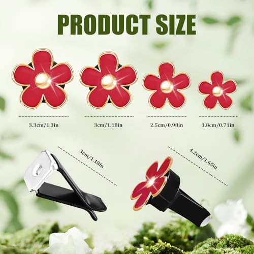 Image of 8PCS Daisy Flower Air Vent Clip Accessories, Air Conditioning Outlet Clip, Car Air Freshener Dashboard Accessories Charm, Auto Decorations Interior Universal Car Fresheners for Women