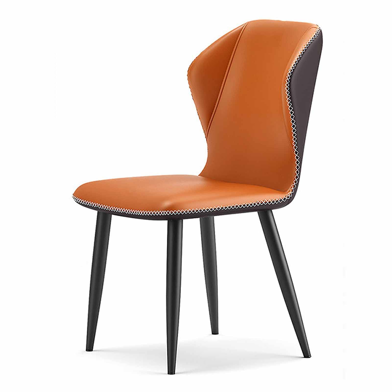 Chaises de salle à manger lot de 2 orange confortables faciles à nettoyer