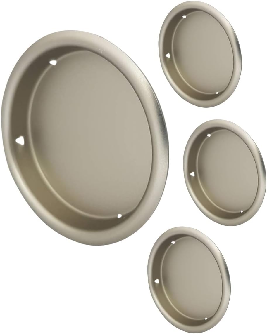 QCAA Solid Brass Finger Pull, 2-1/8", Polish Brass, Made in Taiwan, 4 Pack