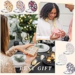 Vicenpal 6 Pack Floral Compact Mirrors for Women, Mini Folding Pocket Makeup Mirror with Magnification, Portable Travel Purse Mirror, Gift for Birthday, Bridesmaids, Spring & Mother's Day Party - Image 5