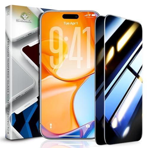 Image of Supershieldz NeoGuard True 2-way Privacy Tempered Glass Screen Protector Guard for iPhone 17 Pro Max, 9H Hardness, Anti-Static, Anti-Spy, Easy Installation Kit - 1 Pack