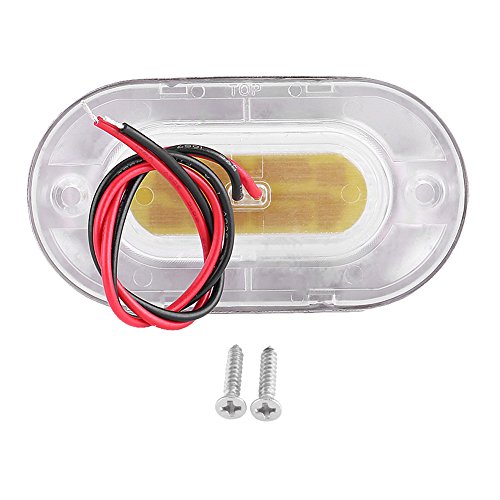 Luce di cortesia per barche, 73 * 38 * 10mm 12V DC Luce di coperta marina Luce di cortesia per barche a LED Luce di cortesia oblunga in acciaio inossidabile