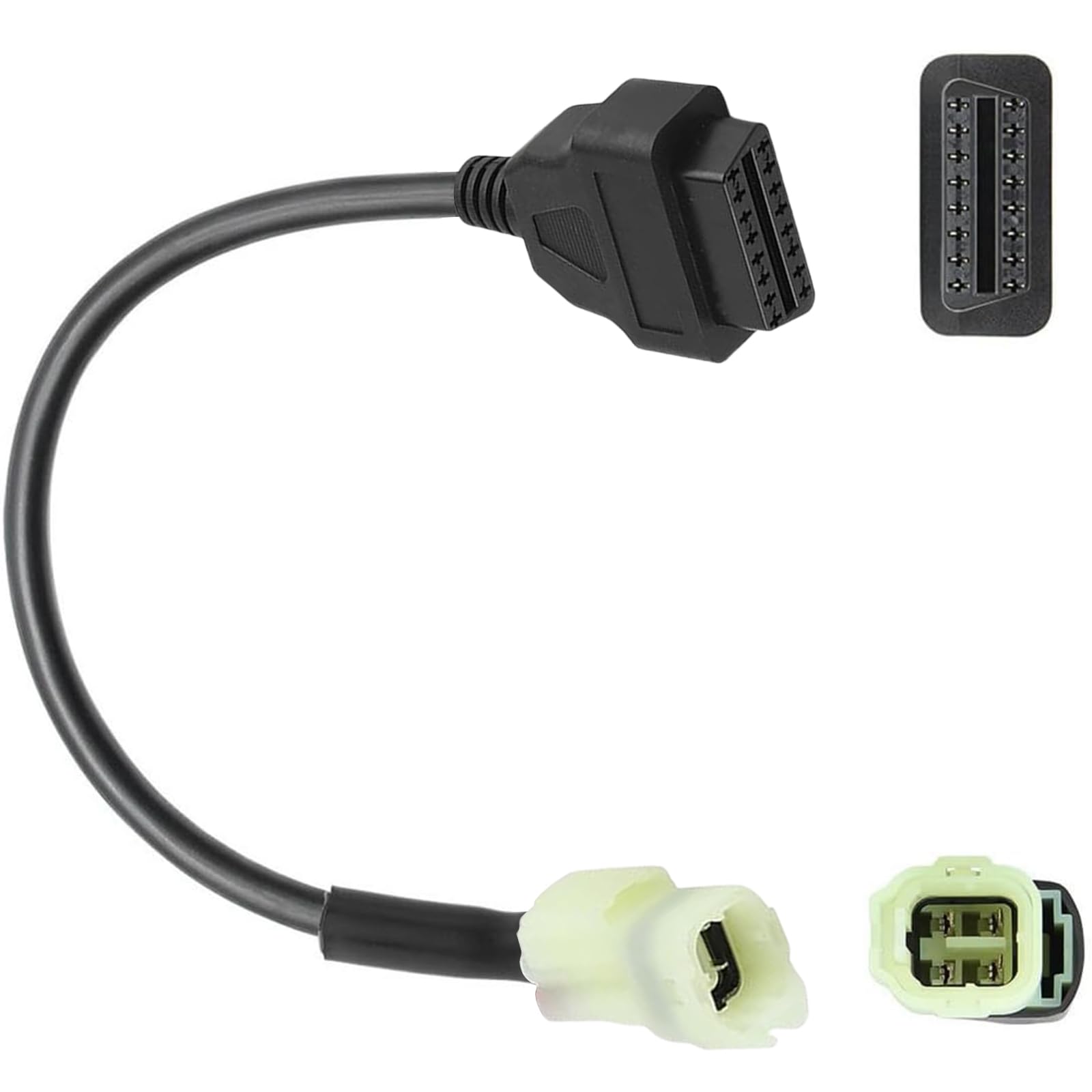 Photo 1 of OBD2 Adapter Cable Fits for Honda Motorcycles, 4Pin to 16Pin OBD2 Diagnostic Adapter Cable Works with All OBDII Scanner,Compatible with HondaCBR1000RR/CBR600RR/VFR 800/CRF1000/CB1100/NC750 from 2017
