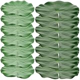 MOTHNUR Hojas de Loto Falsas Flotantes 20 Unidades 10 CM y 15 CM de Material EVA para Decoración de Estanques Acuarios y Fuentes Adorno Artificial Resistente y Ligero para Fotografía