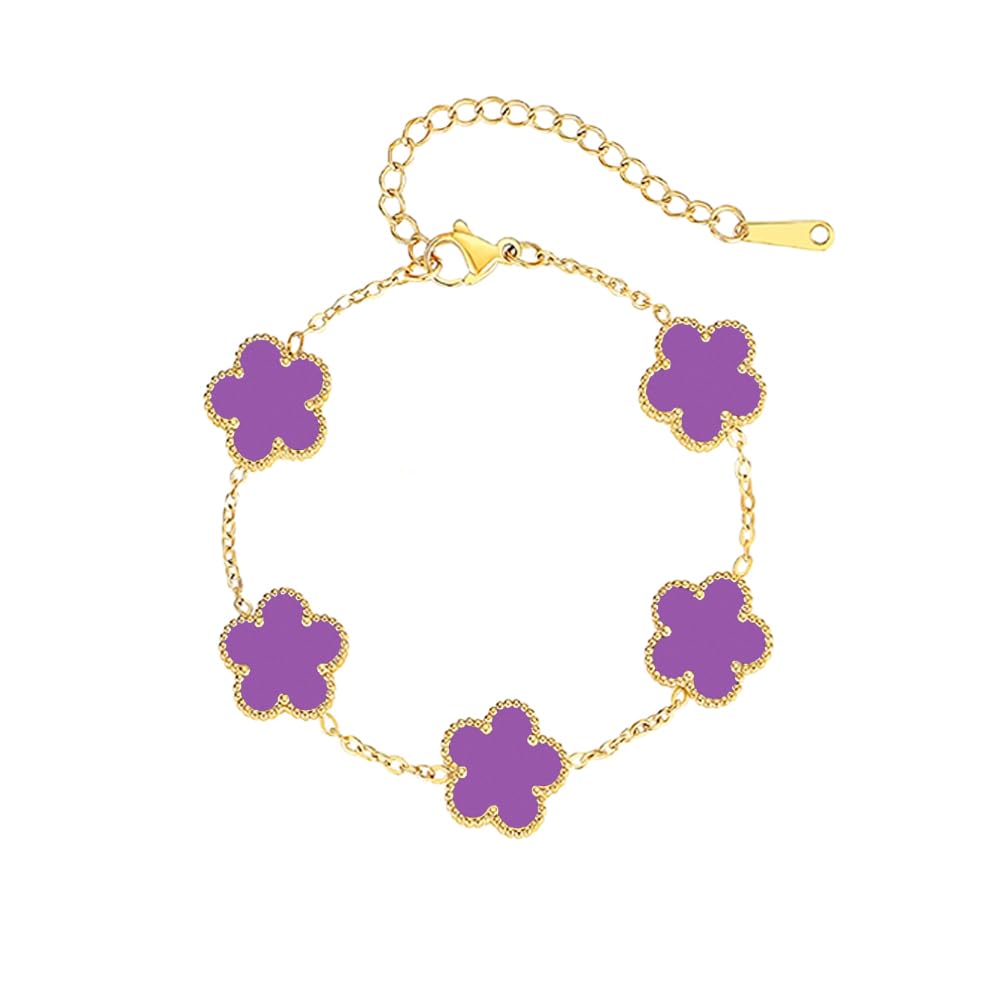 FLY FEIFive Leaf Grass Bracelet Link Bracelets Four Leaf Clover Bracelet Lucky Bracelets Birthday gift bracelet Jewelry Gifts Jewelry Gifts Trendy for Women