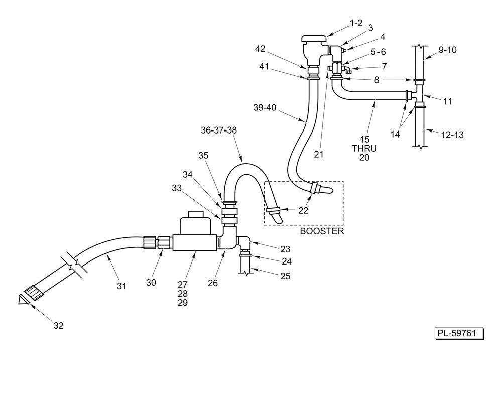 Hobart 00-329017-00003 Hobart HOSE 147;234; X 19.37534; L ADAPTAFLEX (00-329017-00003)