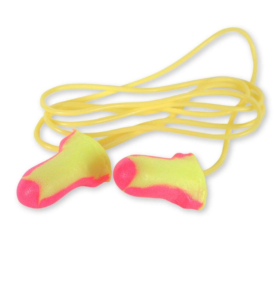 Howard Leight LL-30 Laser Lite Disposable Foam Corded Earplugs, Polyurethane Foam, One Size, Pink/Yellow (Pack of 100) : Health & Household