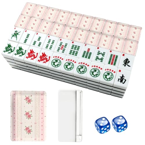 Set de American Mahjong 166 piezas con dados y bolsa miniatura 1