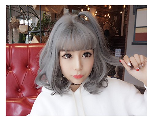 Amazon.co.jp: コスプレウィッグ ヘアネット付き 短髪 空気感の前髪