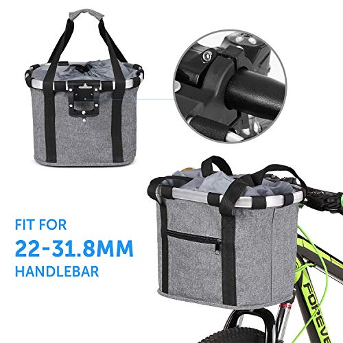 Festnight Cesta destacável da bicicleta Frente da bicicleta Transportadora para animais de estimação