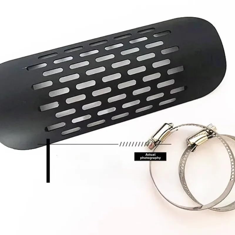 Protector de tubo escape motocicleta Harley Davidson 400 silenciador plata con abrazadera 4