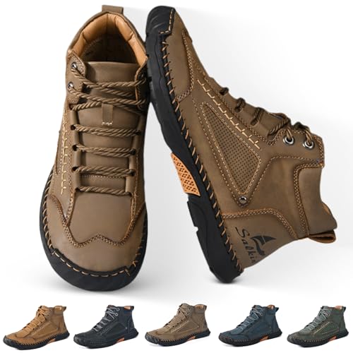 Sawbehind Mens Boots, Saw Behind Boots, Sawbehind Leather Boots Mens, Men's Handmade Leather Hiking Boot - Arch Support, Waterproof