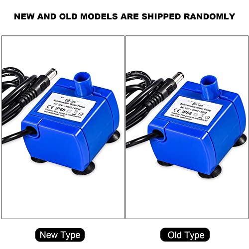 Youthink Fountain Pump, Silent Submersible Pet Fountain Pump Low-Pressure Consumption With 5.9 Feet Of Power Cord, Suitable For 1.6L And 2.1L Flower Fountains #TOP7