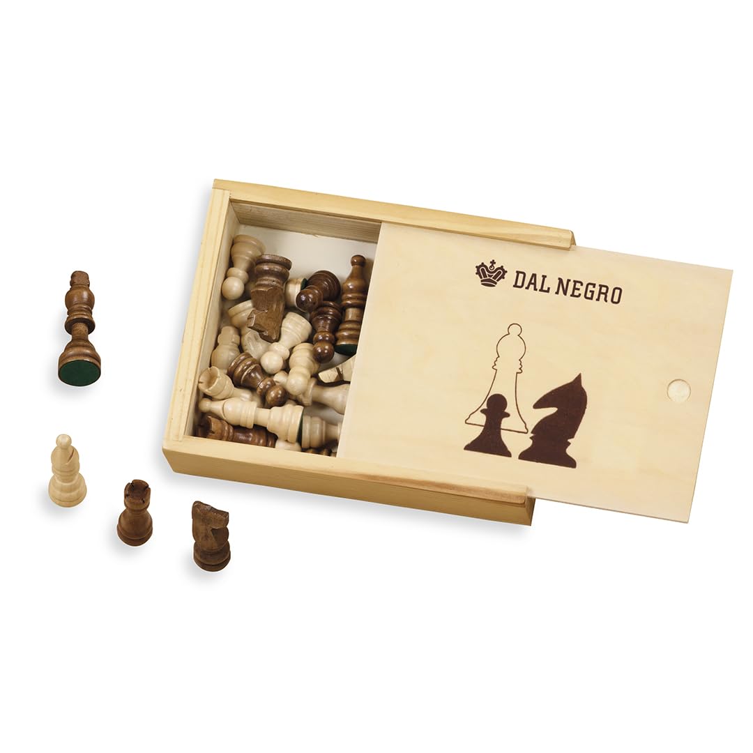 Dal Negro Chess, 2847: Wooden Miniature Chess, Black, 1 Player, Age 96+, Strategy, Sport