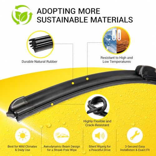 Image of DOG TAIL 22 inch Wiper Blades 2 Pack - All-Season - J Hook