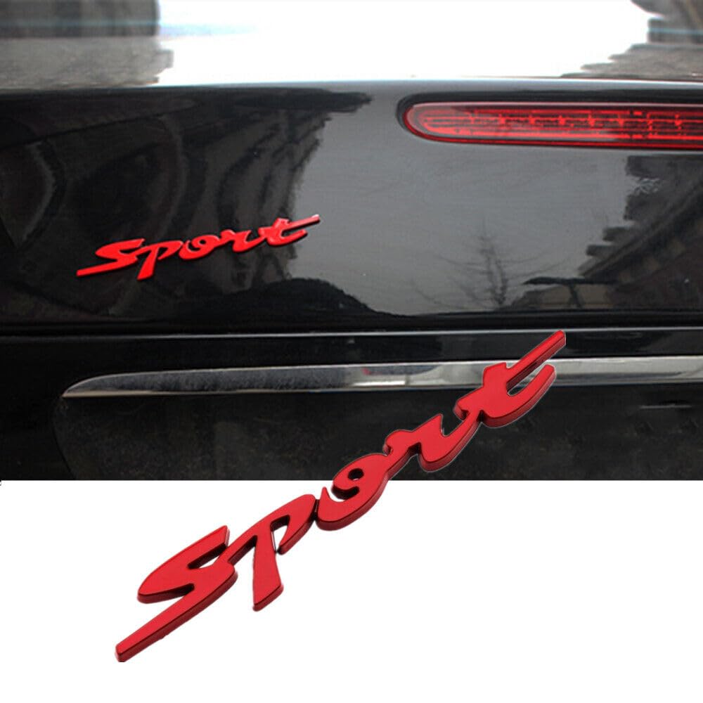 Sakuun Sleek Sport 3D Metal Chrome Sticker Emblem Badge-Stylish Logo for Cars, Bikes & More- Size 13x2cm- Vehicle Accessory Elegant Design Red. - Image 7 thumbnail