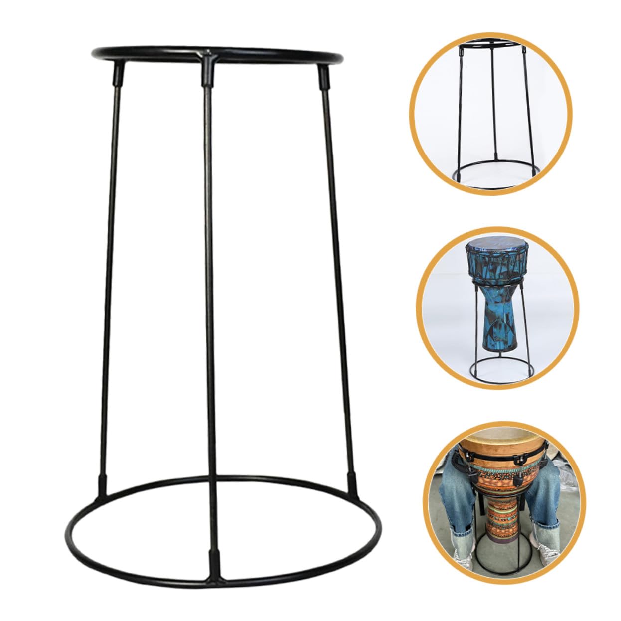 BESPORTBLE Supporto per Tamburo in Acciaio al Carbonio Leggero e Affidabile, Rastrelliera per Strumenti a Percussione, per Esibizioni Musicali e Principianti