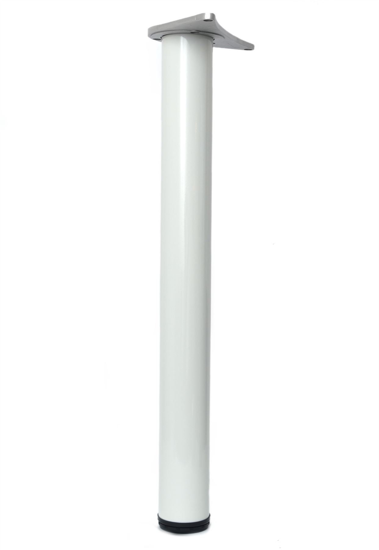 1 x 870mm Adjustable White Breakfast Bar Worktop Support Table Leg 60mm Diameter
