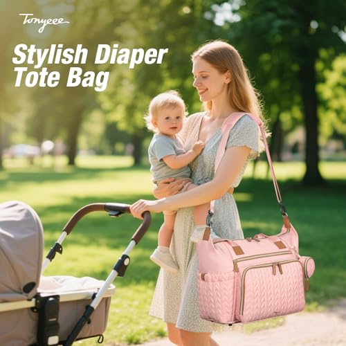Image of Diaper Bag Tote, Large Baby Hospital Bag for Labor Delivery Mom