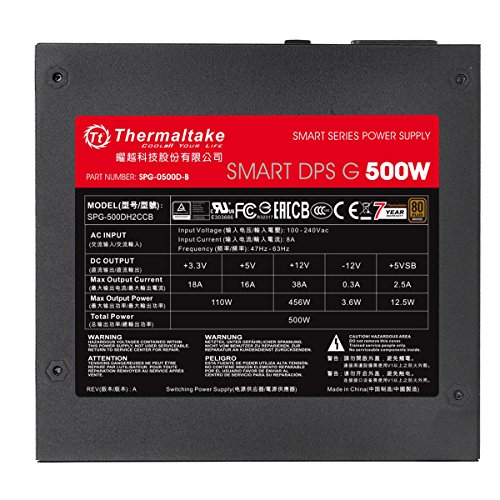 Miniatura 6 de Thermaltake Smart DPS G - Fuente de alimentación 500 W, Color Negro